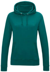 Just Hoods Női kapucnis pulóver bolyhozott belsővel AWJH001F, Jade-2XL (awjh001fjad-2xl)