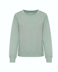 Just Hoods Hagyományos szabású Női kereknyakú pulóver AWJH030F, Dusty Green-XS (awjh030fdugn-xs)