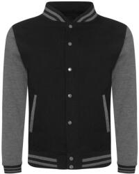 Just Hoods patentos vastag férfi pulóver AWJH043, Jet Black/Charcoal-2XL (awjh043jb-ch-2xl)