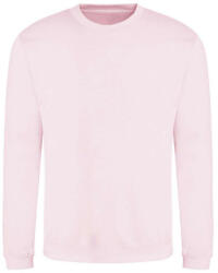 Just Hoods Uniszex hagyományos szabású kereknyakú pulóver AWJH030, Baby Pink-L (awjh030bbp-l)