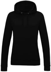 Just Hoods Női kapucnis pulóver bolyhozott belsővel AWJH001F, Deep Black-XS (awjh001fdbl-xs)