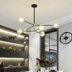  Lustra suspendata Negru-Gold Lux, Elit's 6 globuri (LS D126-6)