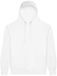 Just Hoods Uniszex kenguruzsebes kapucnis vastag pulóver AWJH101, Arctic White-L (awjh101awh-l)
