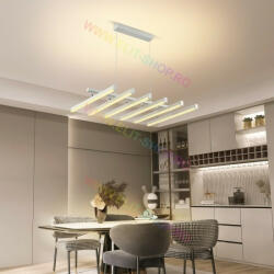 Lustra LED Cu Telecomanda, Elit's Esn1798-6-W, 144W, ALB (Esn1798-6-W)