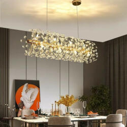  Lustra LED Pendul Elit's Tessa 92x30 cm, Cristal, Gold (esn3350/500 elit)