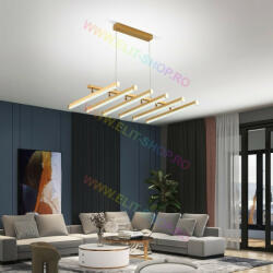 Lustra LED Cu Telecomanda, Elit's Esn1798-6-GD, 144W, GOLD (Esn1798-6-GD)