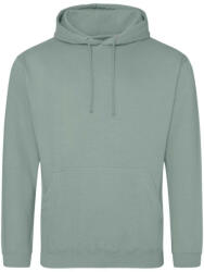Just Hoods Uniszex laza szabású kapucnis pulóver AWJH001, Dusty Green-L (awjh001dugn-l)