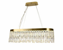 Candelabru cristal Led cu Telecomanda, Elit's, Ayala II, 74W Gold, 80x30 cm (LS 9137/80x30gd)