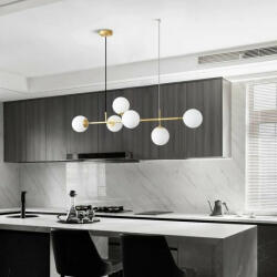Lustra suspendata Gold, Elit's 6 globuri Albe (LS 8826 g cyc)