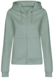 Just Hoods kapucnis Női pulóver, elején végig cipzárral AWJH050F, Dusty Green-S (awjh050fdugn-s)