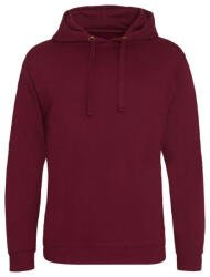 Just Hoods Uniszex laza szabású kapucnis pulóver, zseb nélkül AWJH011, Burgundy-2XL (awjh011bu-2xl)