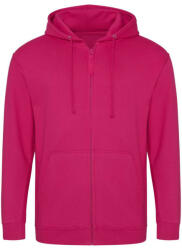 Just Hoods cipzáros kapucnis férfi pulóver AWJH050, Hot Pink-S (awjh050hp-s)