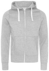 Just Hoods Uniszex cipzáros-kapucnis férfi pulóver AWJH052, Heather Grey-L (awjh052hgr-l)