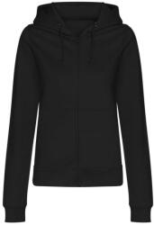 Just Hoods kapucnis Női pulóver, elején végig cipzárral AWJH050F, Deep Black-S (awjh050fdbl-s)