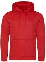 Just Hoods Uniszex poliészter sport kapucnis pulóver AWJH006, Fire Red-3XL (awjh006fr-3xl)