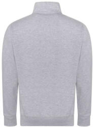 Just Hoods Uniszex cipzáros pulóver oldalsó zsebekkel AWJH147, Heather Grey-S (awjh147hgr-s)