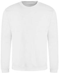 Just Hoods Uniszex hagyományos szabású kereknyakú pulóver AWJH030, Arctic White-S (awjh030awh-s)
