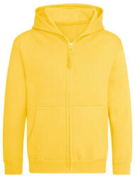 Just Hoods Gyerek cipzáras kapucnis pulóver AWJH050J, Sun Yellow-3/4 (awjh050jsye-3-4)