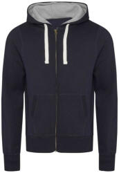 Just Hoods Uniszex cipzáros-kapucnis férfi pulóver AWJH052, New French Navy-M (awjh052nfrnv-m)