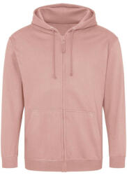 Just Hoods cipzáros kapucnis férfi pulóver AWJH050, Dusty Pink-S (awjh050dup-s)