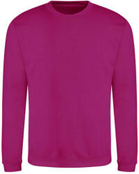 Just Hoods Uniszex hagyományos szabású kereknyakú pulóver AWJH030, Festival Fuchsia-L (awjh030fef-l)