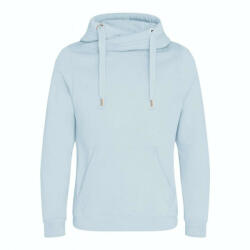 Just Hoods Uniszex keresztbe vart nyakú, vastag kapucnis pulóver AWJH021, Sky Blue-M (awjh021sb-m)