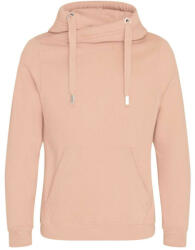 Just Hoods Uniszex keresztbe vart nyakú, vastag kapucnis pulóver AWJH021, Nude-2XL (awjh021nu-2xl)