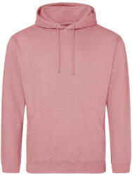 Just Hoods Uniszex laza szabású kapucnis pulóver AWJH001, Dusty Rose-3XL (awjh001dur-3xl)