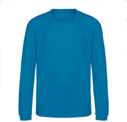 Just Hoods Környakas gyerek pulóver bolyhozott belsővel AWJH030J, Sapphire Blue-3/4 (awjh030jshb-3-4)