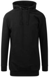 Just Hoods Női hosszított szabású kapucnis pulúver AWJH015, Jet Black-S (awjh015jbk-s)