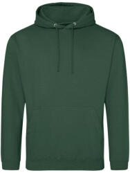 Just Hoods Uniszex laza szabású kapucnis pulóver AWJH001, Bottle Green-5XL (awjh001bg-5xl)