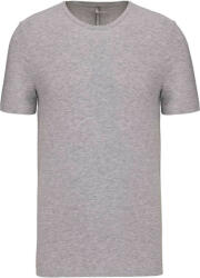 Kariban Férfi rövid ujjú környakas sztreccs póló, Kariban KA3012, Light Grey Heather-L (ka3012lgrh-l)