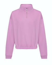 Just Hoods Női 1/4 cipzáras galléros pulóver AWJH037, Lavender-XL (awjh037lav-xl)
