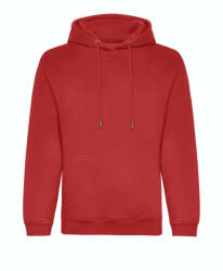 Just Hoods Uniszex organikus kapucnis pulóver AWJH201, Fire Red-2XL (awjh201fr-2xl)