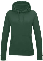 Just Hoods Női kapucnis pulóver bolyhozott belsővel AWJH001F, Bottle Green-S (awjh001fbg-s)