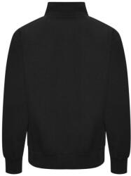 Just Hoods Uniszex cipzáros pulóver oldalsó zsebekkel AWJH147, Deep Black-S (awjh147dbl-s)