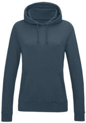 Just Hoods Női kapucnis pulóver bolyhozott belsővel AWJH001F, Airforce Blue-L (awjh001farb-l)