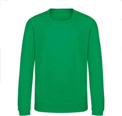 Just Hoods Környakas gyerek pulóver bolyhozott belsővel AWJH030J, Kelly Green-9/11 (awjh030jkl-9-11)