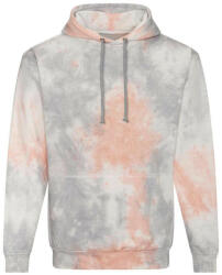 Just Hoods Uniszex batikolt kapucnis pulóver AWJH022, Grey Pink Marble-L (awjh022gpm-l)