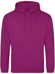 Just Hoods Uniszex laza szabású kapucnis pulóver AWJH001, Festival Fuchsia-3XL (awjh001fef-3xl)