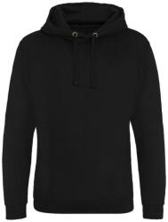 Just Hoods Uniszex laza szabású kapucnis pulóver, zseb nélkül AWJH011, Jet Black-M (awjh011jbk-m)