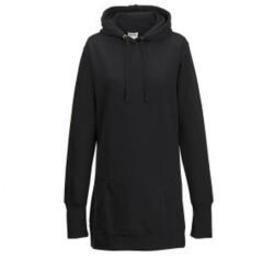 Just Hoods hosszított fazonú Női kapucnis pulóver AWJH005, Jet Black-S (awjh005jbk-s)