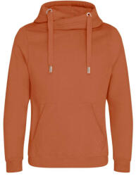 Just Hoods Uniszex keresztbe vart nyakú, vastag kapucnis pulóver AWJH021, Ginger Biscuit-M (awjh021gib-m)