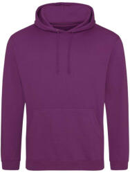 Just Hoods Uniszex laza szabású kapucnis pulóver AWJH001, Magenta Magic-S (awjh001mm-s)