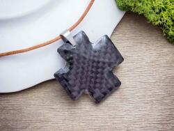 R. M. ékszer Carbonszövet gyantába zárva nyaklánc (12760-BA)