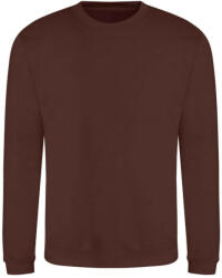Just Hoods Uniszex hagyományos szabású kereknyakú pulóver AWJH030, Chocolate Fudge Brownie-S (awjh030cfb-s)