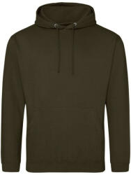 Just Hoods Uniszex laza szabású kapucnis pulóver AWJH001, Olive Green-3XL (awjh001ogr-3xl)