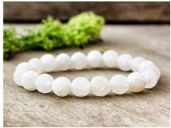 R. M. ékszer Fehér achát ásvány karkötő (2695-RM-18)