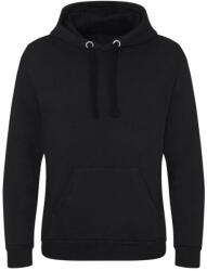 Just Hoods Uniszex kenguruzsebes kapucnis vastag pulóver AWJH101, Jet Black-2XL (awjh101jbk-2xl)