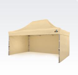 BRIMO Ollós sátor 3×4, 5 m ALU, motorsporthoz is - plusz 3 oldalfal - Bézs